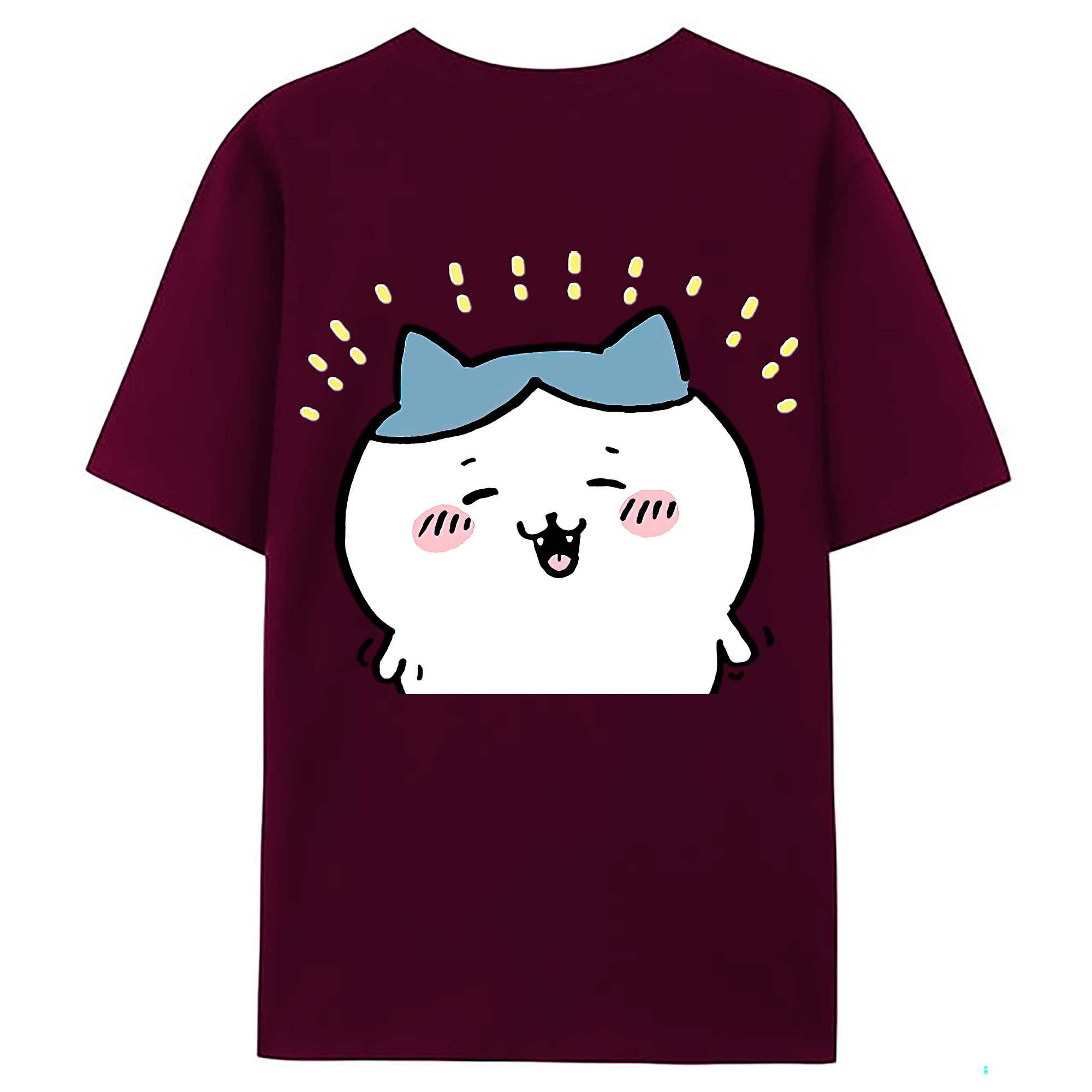 （画像用） ちいかわ ハチワレ Chii-kawa hachiware レディース半袖Tシャツ(バックプリント)